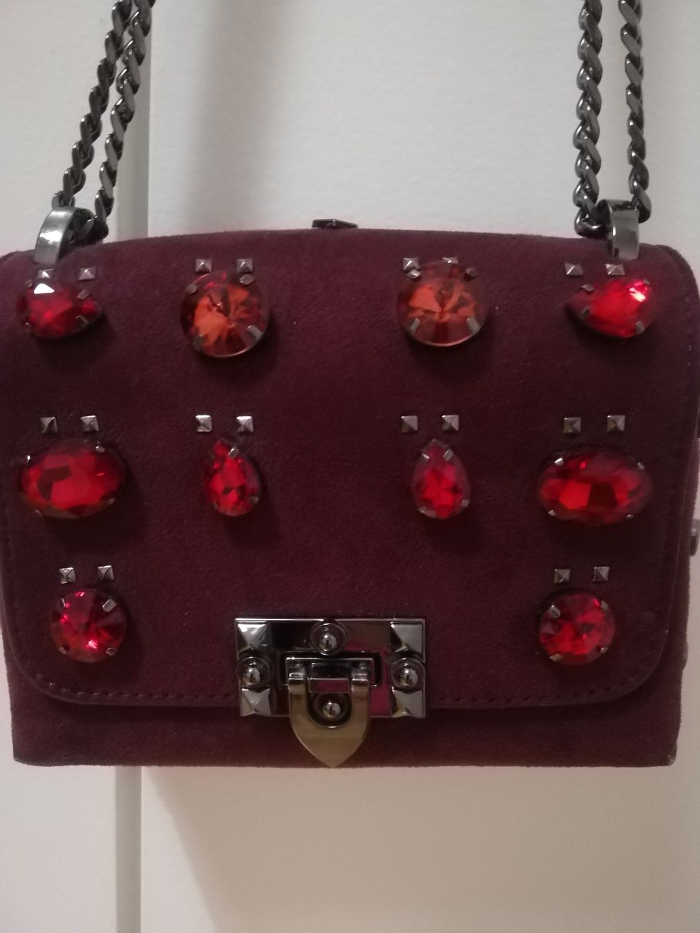 Borse da donna: Borsa Sara Lopez camoscio con strass – Nuovo (secondo la descrizione) da Wettswil am Albis venduto da lin_8h9t 5