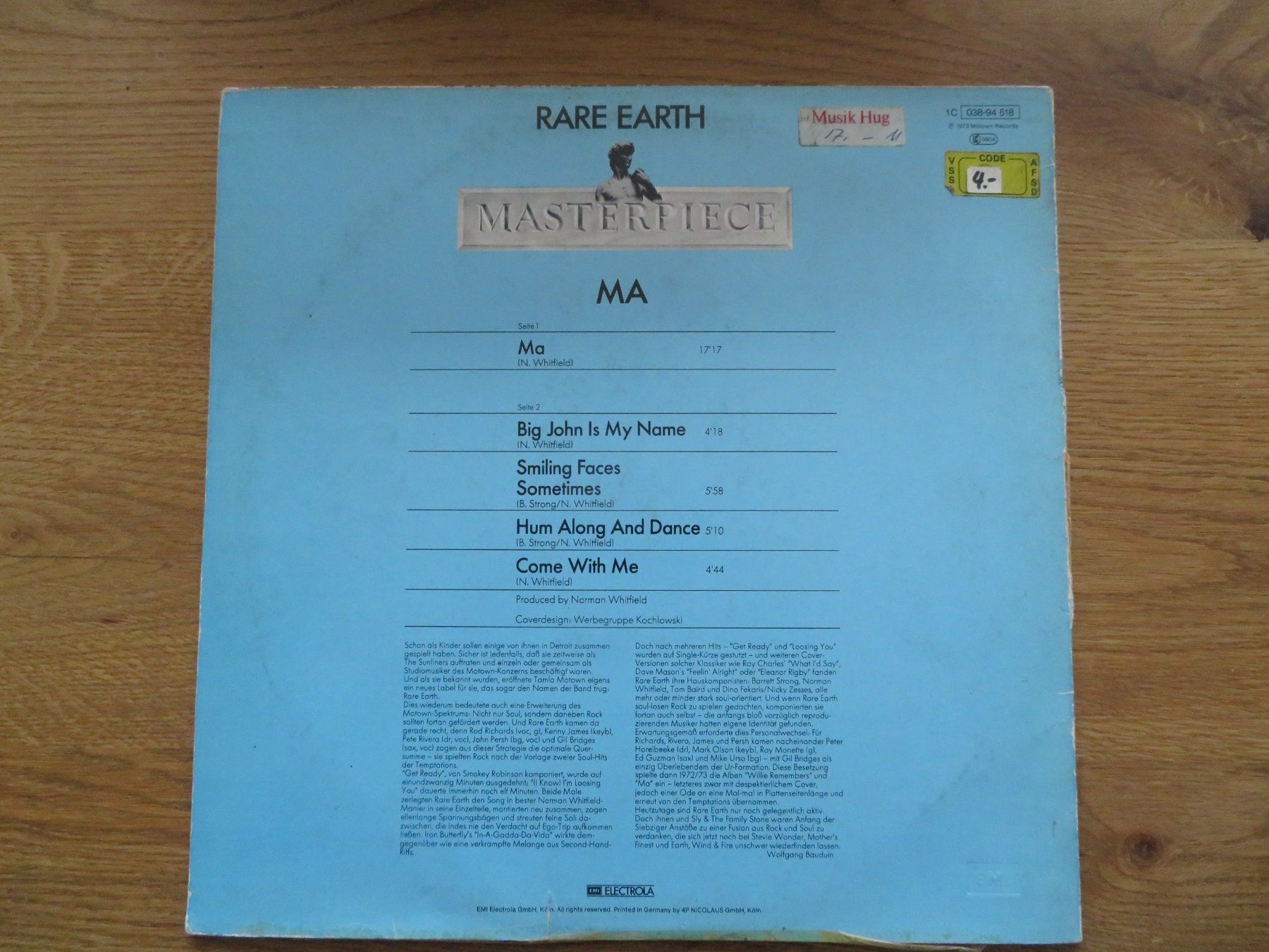 Dischi in vinile: RARE EARTH MA – Usato da Zürich venduto da max_cp5f 1