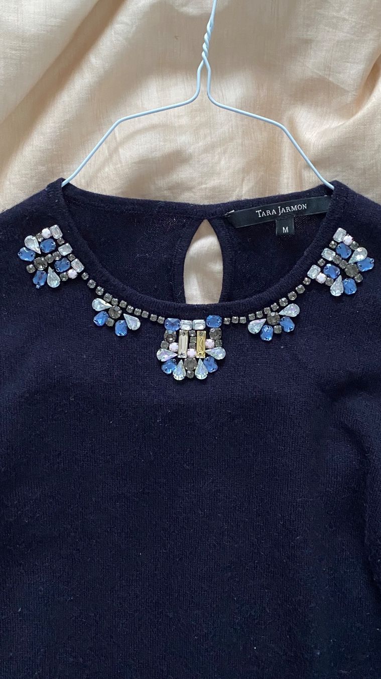 Tara Jarmon Maglioni & Felpe: Tara Jarmon Designer Pullover S blau Wolle und Kashmir – Usato da Thalwil venduto da olh_7cpg 3