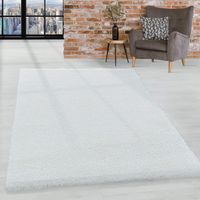 SALE 🔥 Flauschiger Hochflor-Teppich Shaggy Weiss 50 mm