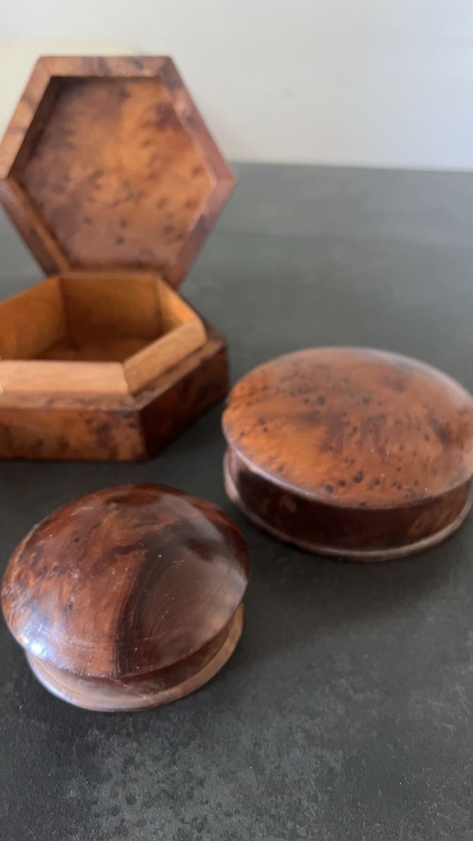 Barattoli: Set de boîtes en bois de thuya – Usato da Nyon venduto da stylevintage79 2