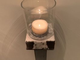 Kerzenständer Säule mit Windlicht