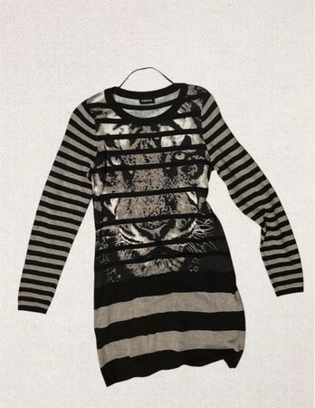 Damen Pullover Taifun schwarz grau gestreift gemustert