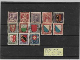 PJ 1916 - 1921 Restlot mit Falz Kat: CHF 114.-