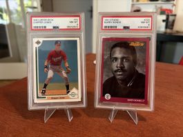 2 MLB Karten - Chipper Jones & Barry Bonds - 2x PSA8!
