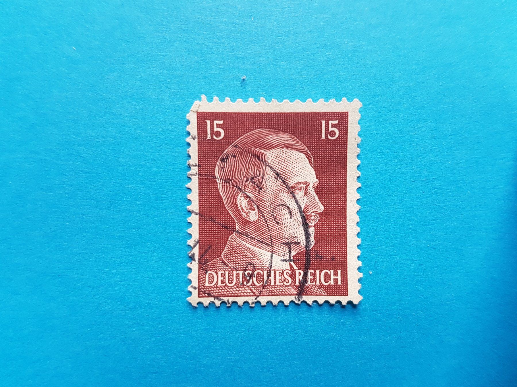 Tutti i francobolli: 15 Pfennig - DR - Hitler - 1941 – Usato da Reinach BL venduto da Dexy62