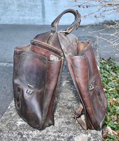 Schweizer Militär Kavallerie-Satteltaschen Frauenfeld 1905