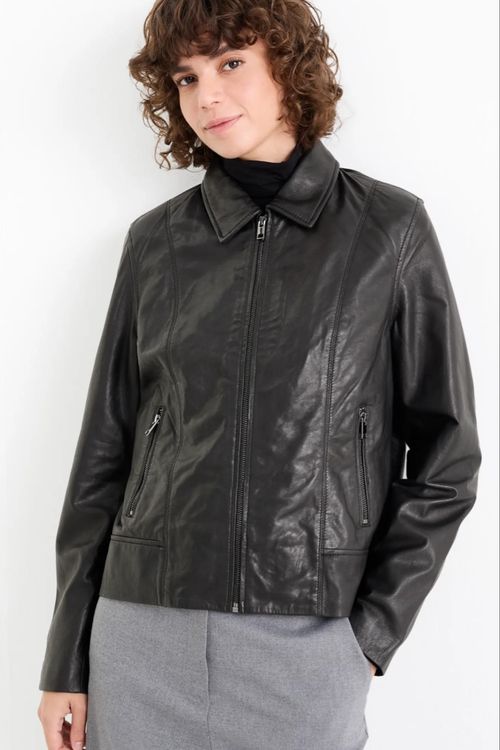 Giacche: Schwarze Echtlederjacke Gr. 42, neuwertig! – Nuovo (secondo la descrizione) da Winterthur venduto da -BeHappy24- 8