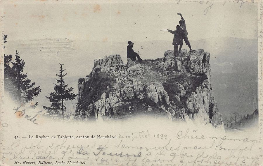 Cartes postales: Rocher de Tablette, circulée 1899 – D'occasion à Frauenfeld par POML