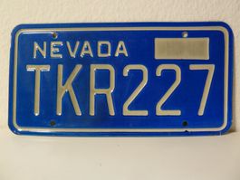 USA Nummernschild / Autonummer / License Plate NEVADA TKR227