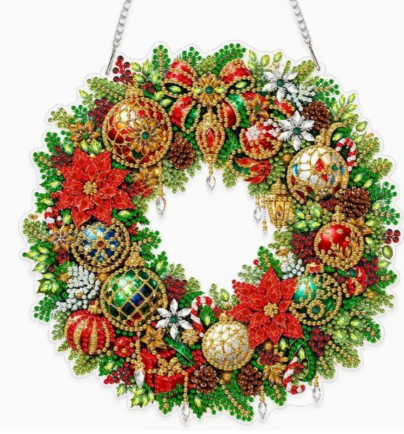 Bastelsets: Diamond Painting Aufhänger Weihnachtskranz – Neu und originalverpackt aus Obergösgen von Diamond-Painting
