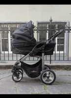 Kinderwagen Bergsteiger schwarz mit Wanne und Sportsitz
