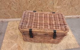 Vintage Weidenkorb mit Deckel, Picknickkorb