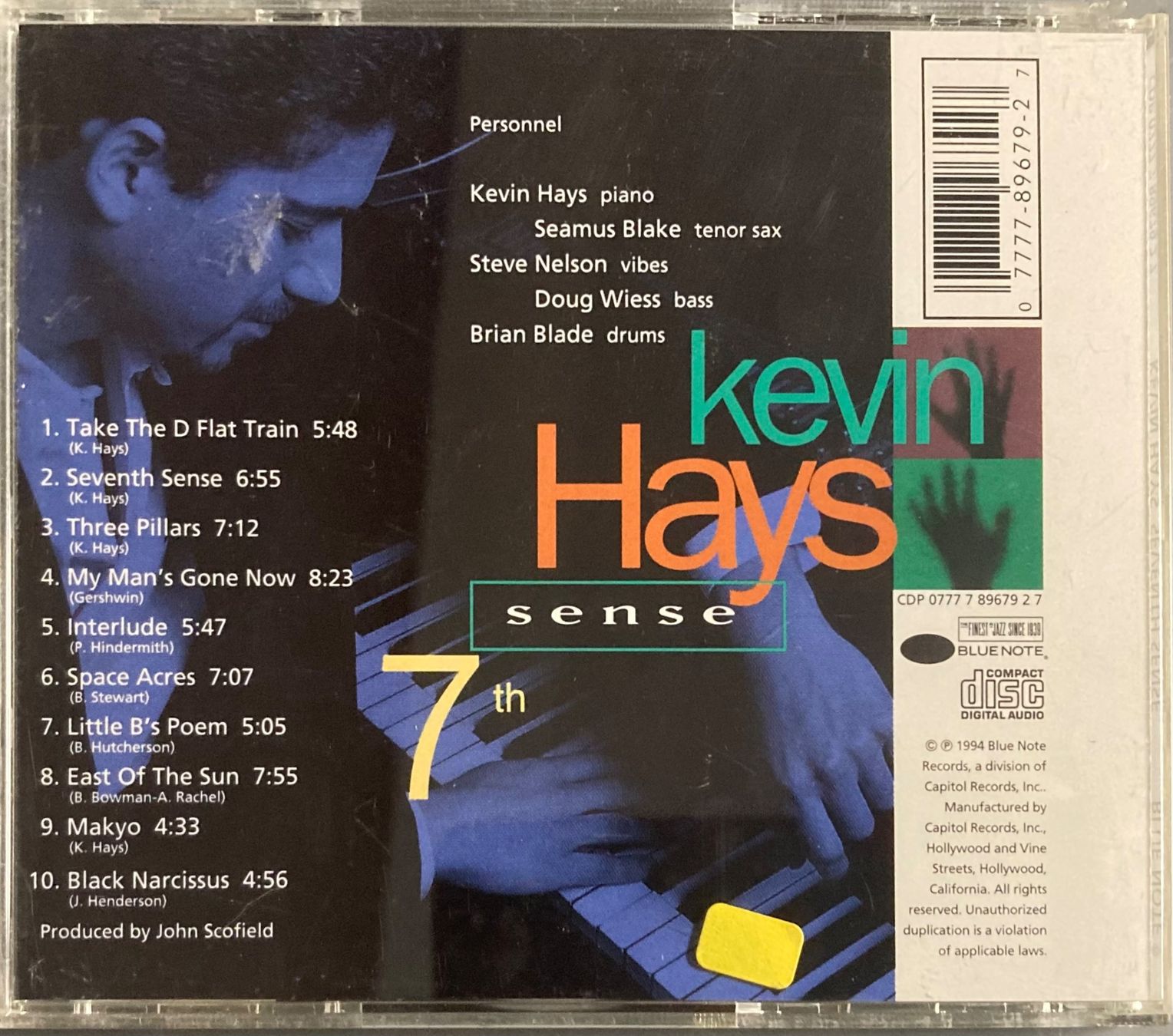 CD: KEVIN HAYS - SEVENTH SENSE – Usato da Poliez-Pittet venduto da Newtown-Records 1