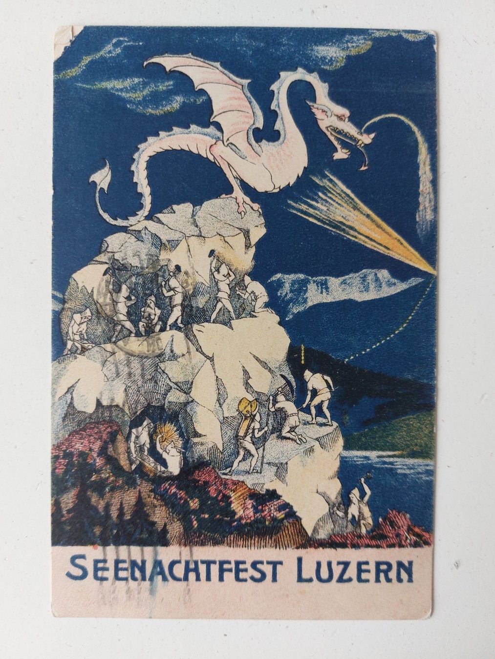 Cartoline postali: AK Postkarte Seenachtsfest Luzern 1913 – Usato da Schenkon venduto da Uhu007