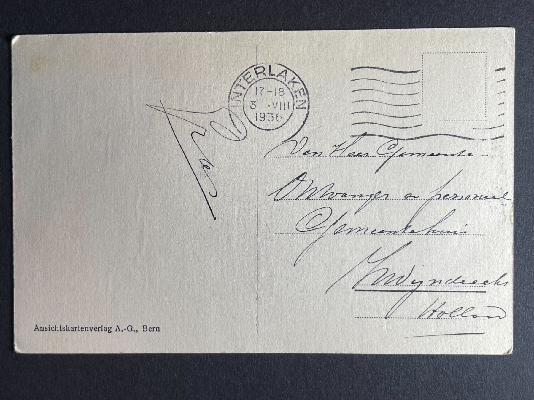 Cartoline postali: Interlaken mit Jungfrau – Usato da Steg VS venduto da _vinci_ 1