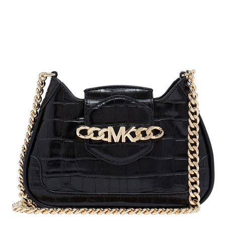 Michael Kors Tasche Schwarz Kroko-Optik mit Gold-Details