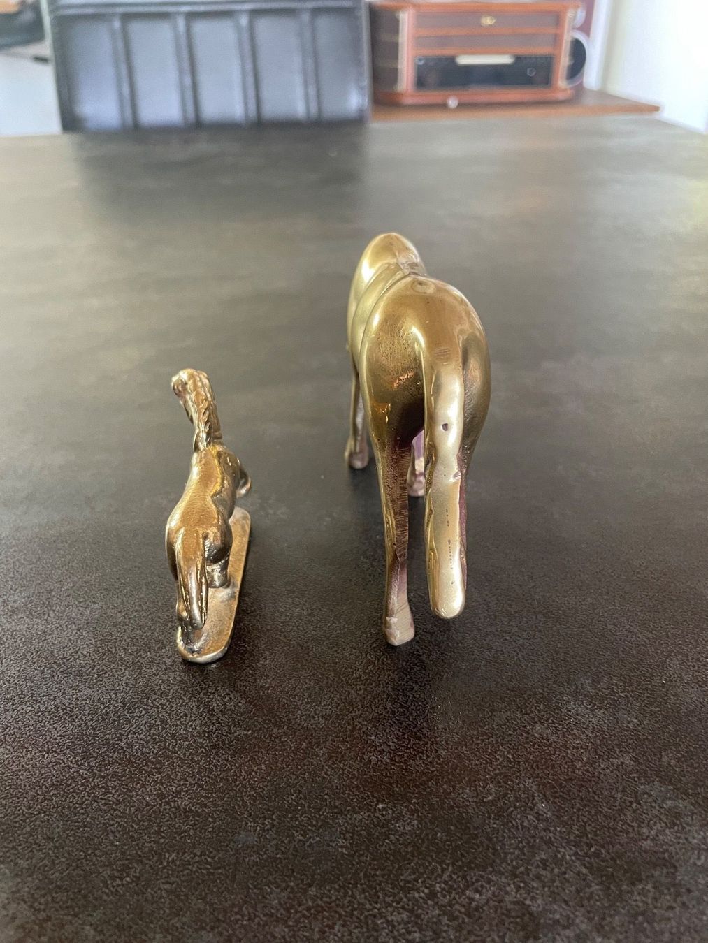 Figuren: Ancienne Statuettes Chevaux en Laiton – Gebraucht aus Vallamand von Bricbracbroc82 4