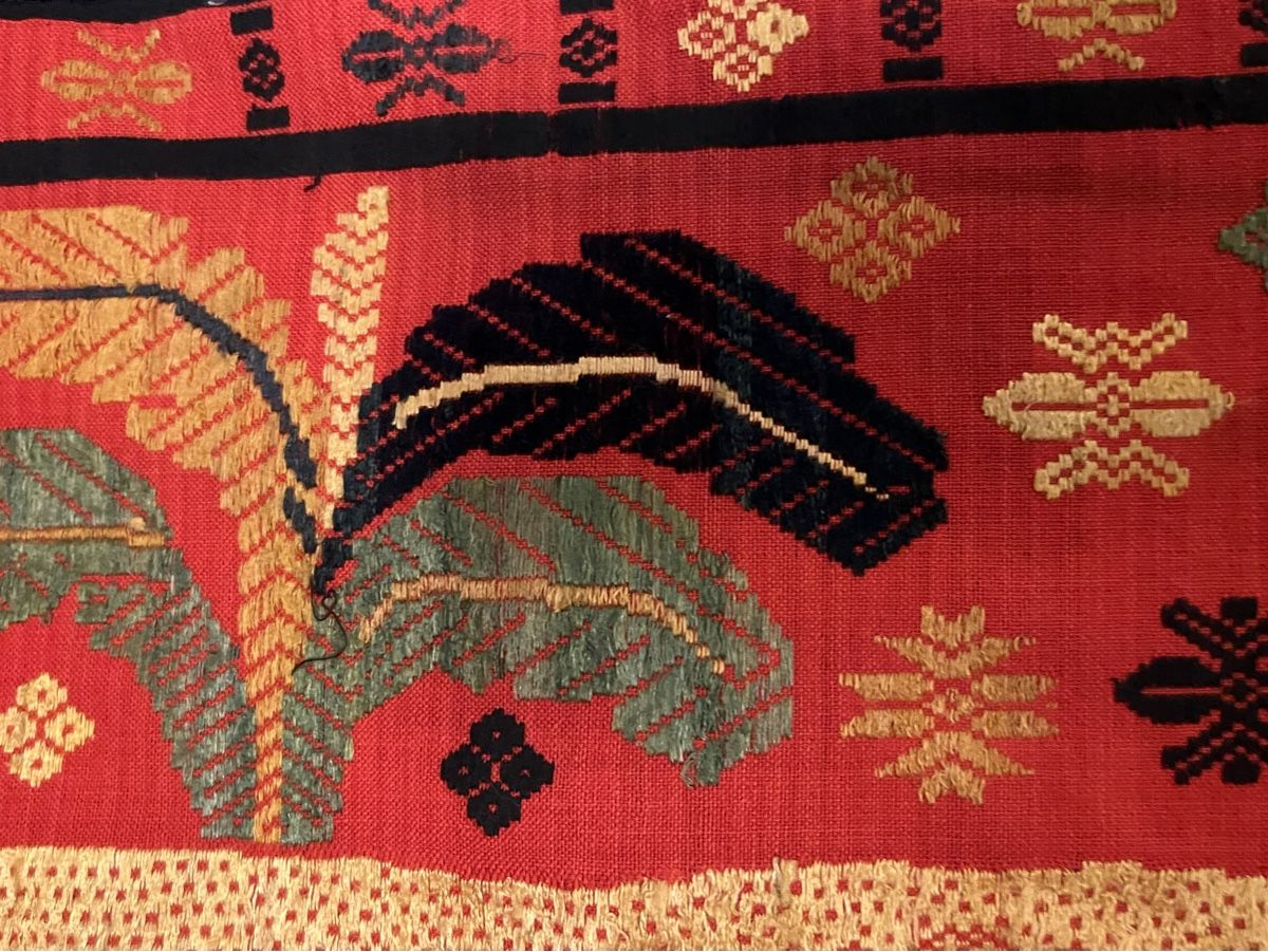 Stoffe: Longue tenture éléphant, Thailabde/Laos tissée brodée main, – Gebraucht aus Genève von DELIRBEADS 4