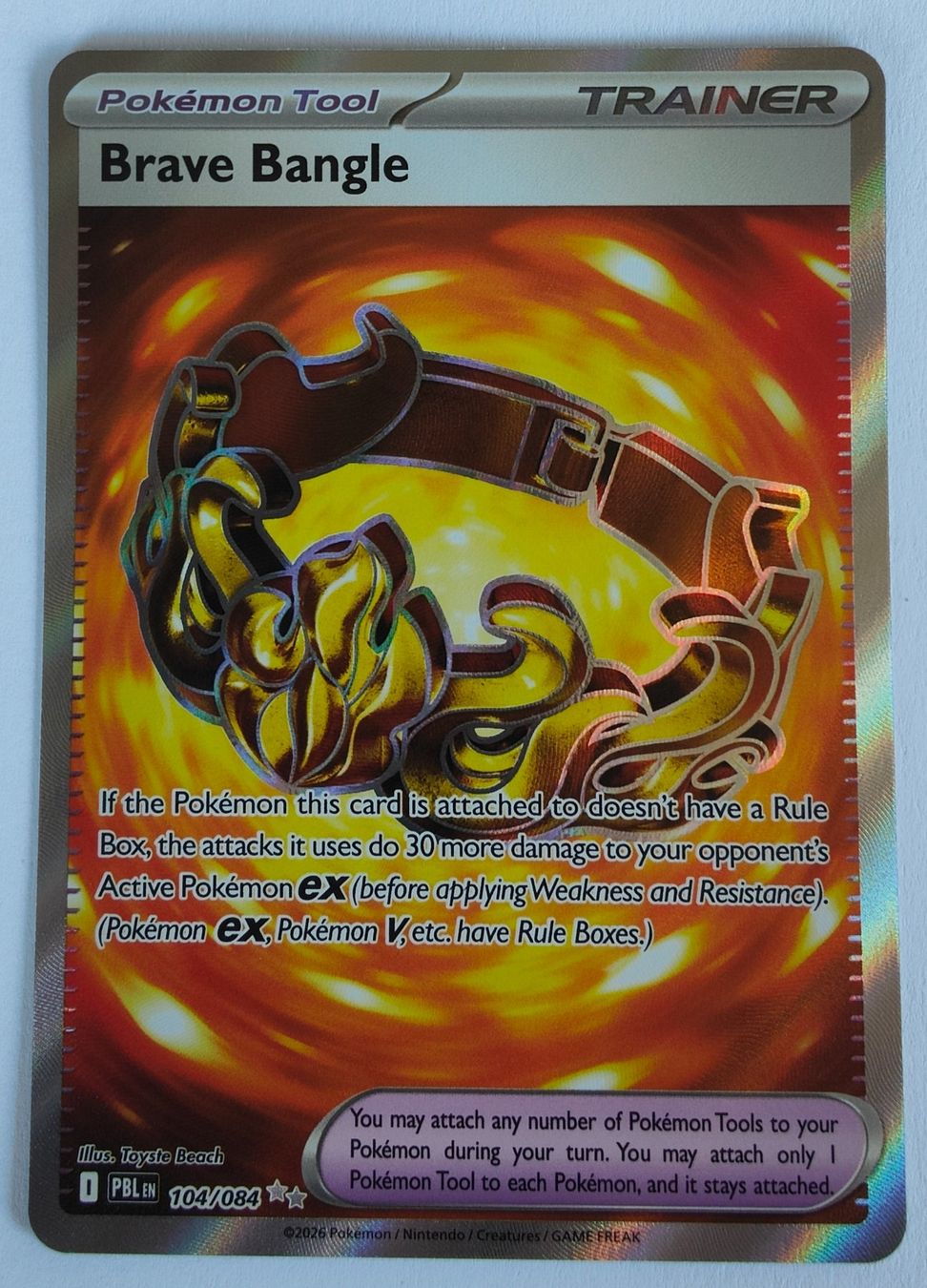 Pokémon Sammelbilder & Trading cards: Brave Bangle - Pokemon - 104/084 - Pitch Black – Gebraucht aus Suhr von kingj01