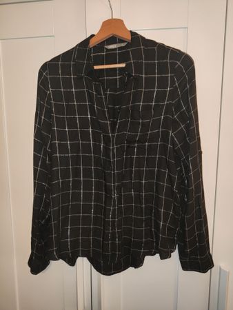 ONLY Bluse Grösse S schwarz kariert Glitzer
