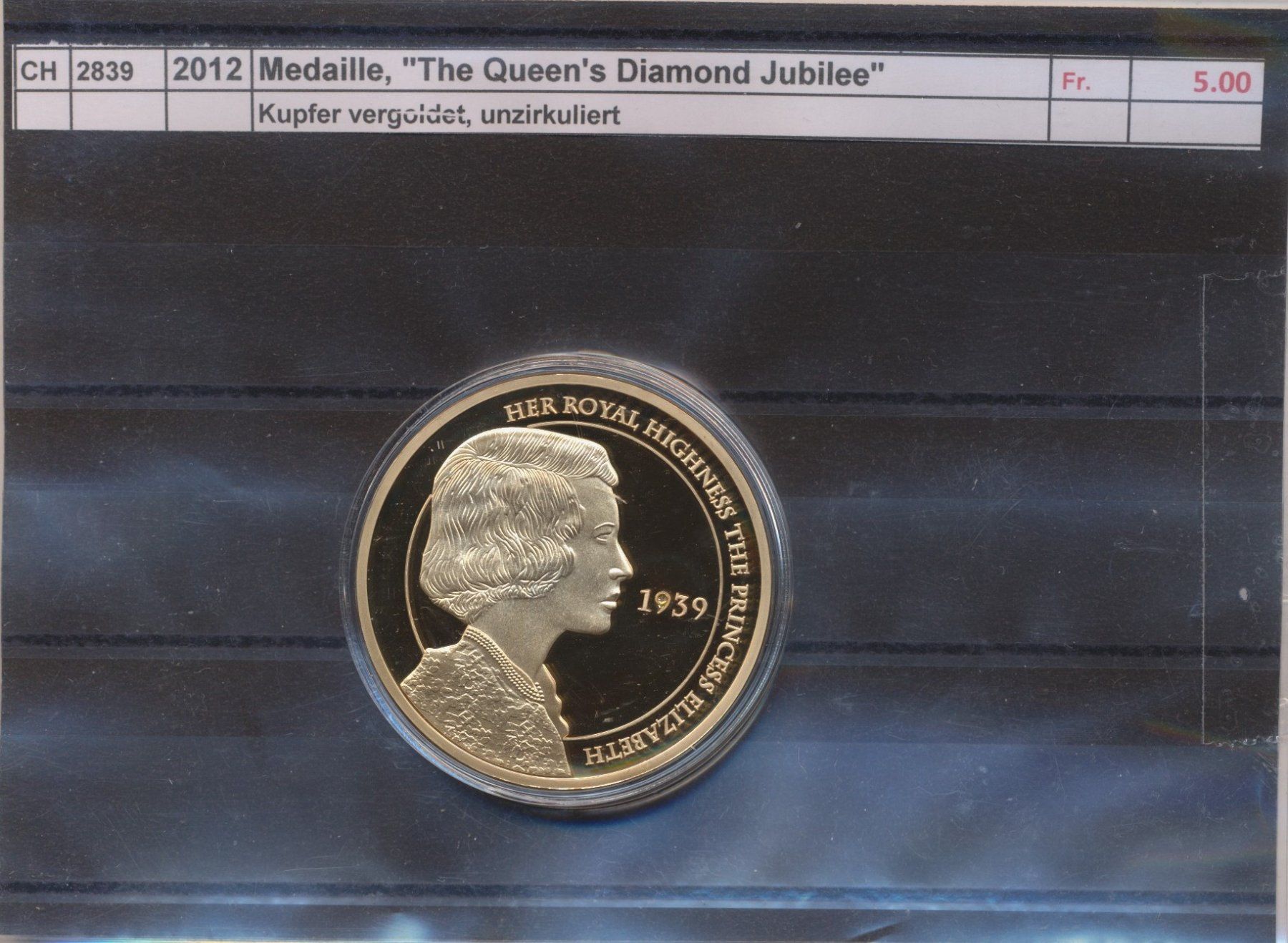 Médailles: 2012 Medaille, "The Queen's Diamond Jubilee" – Neuf (Voir description) à Winterthur par Zupogeru