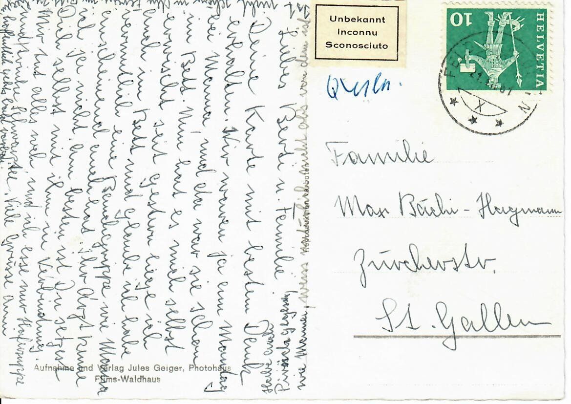 Cartoline postali: Feldis – Usato da Hochdorf venduto da Ziegel-16 1