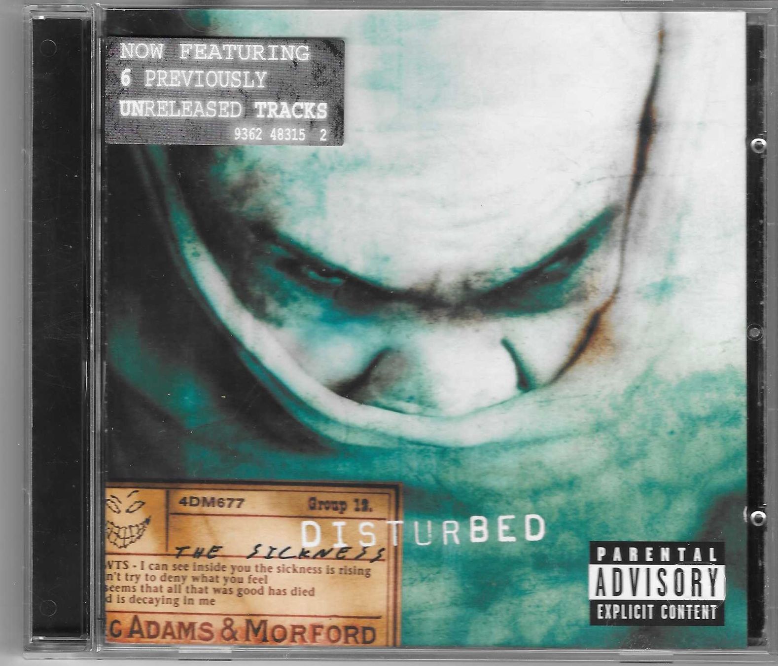 CDs: DISTURBED  -  THE SICKNESS – Gebraucht aus Bex von Giorgiob