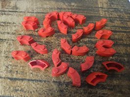 lego 3063a lot de 25 pièces Red Brick, Round Corner 2 x 2