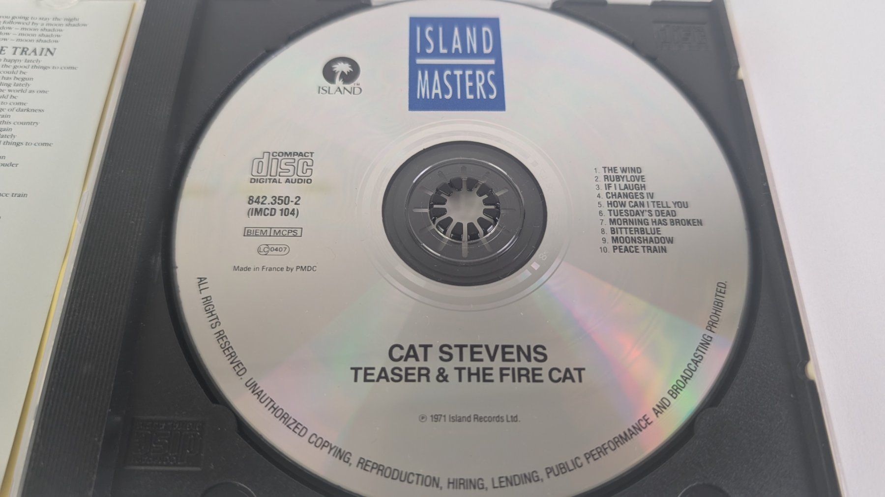 CD: Cat Stevens - Teaser & the Firecat - CD Island Masters – Usato da Zürich venduto da axolottchen 4