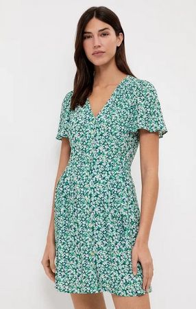 Oysho Sommerkleid Floral blau grün XS
