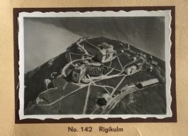 Fliegeraufnahme Walter Mittelholzer, Echtfoto, Rigi-Kulm