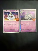 2 Pokemon Karten Greavard und Houndstone 