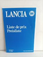 Brochure Tarif Lancia 1985 (Suisse)