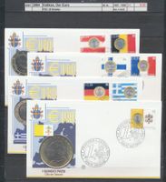 2004 Vatikan, "Der Euro", FDC (8 Briefe)