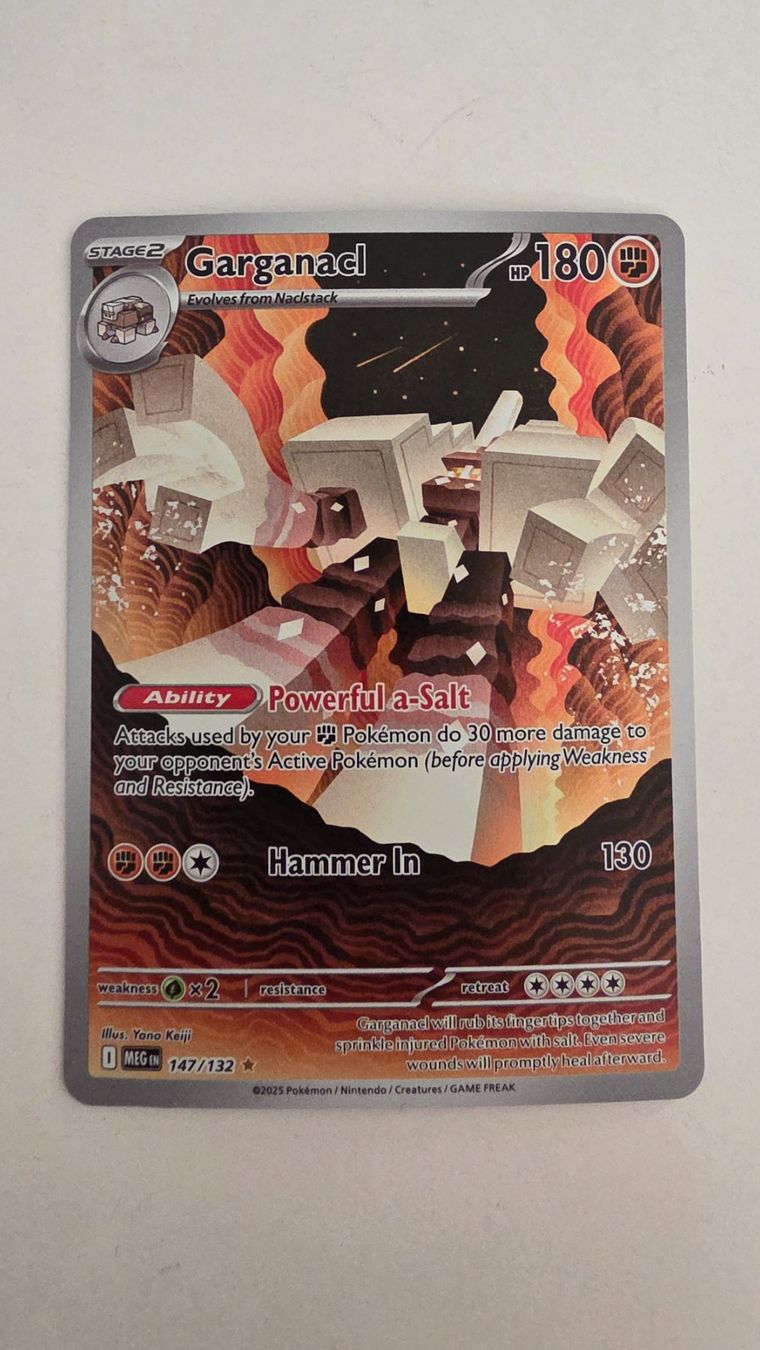 Pokémon Carte collezionabili: Garganacl - 147/132 - Mega Evolution - IR – Nuovo (secondo la descrizione) da Richterswil venduto da Goennjamin90