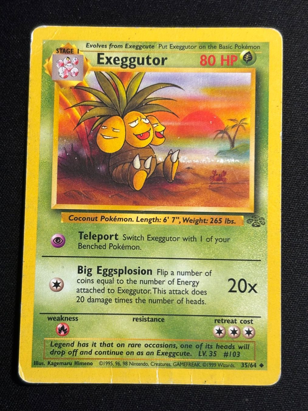 Pokémon Sammelbilder & Trading cards: Pokemon Exeggutor - Jungle 35/64 - English – Gebraucht aus Bern von Big_GS