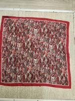 Foulard soie rouge motifs cachemire marque Your Sixth Sense