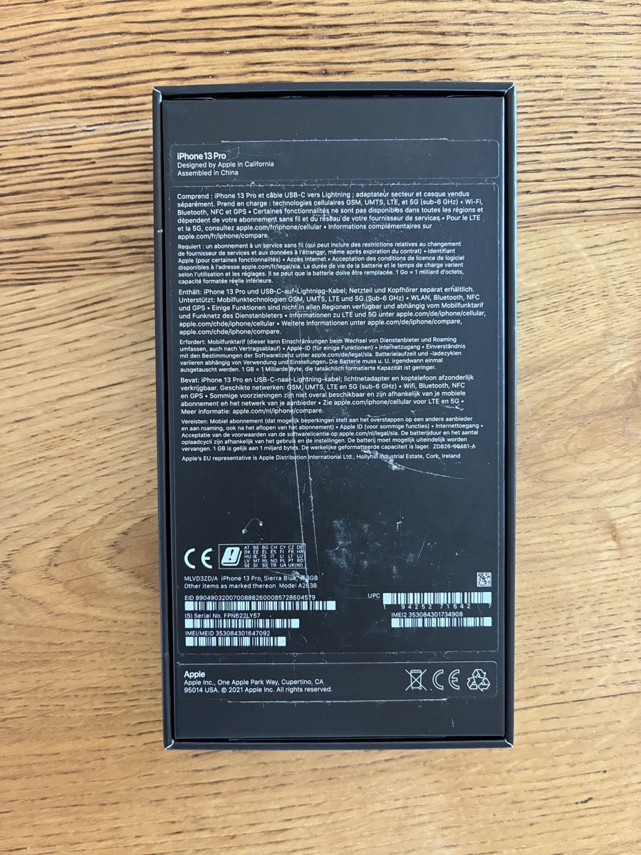 Apple Handys / Smartphones: APPLE iPhone 13 Pro, sierrablau, 128MB – Gebraucht aus Hägglingen von jac_smp9 3