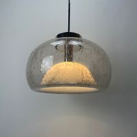 Mid Century Space Age 70er Jahre Glas Lampe Doria
