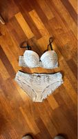 Victoria Secret Set mit Spitze schwarz/weiss Gr. D75B