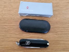 Kleines VICTORINOX Sackmesser - Schwarz mit OVP und Etui