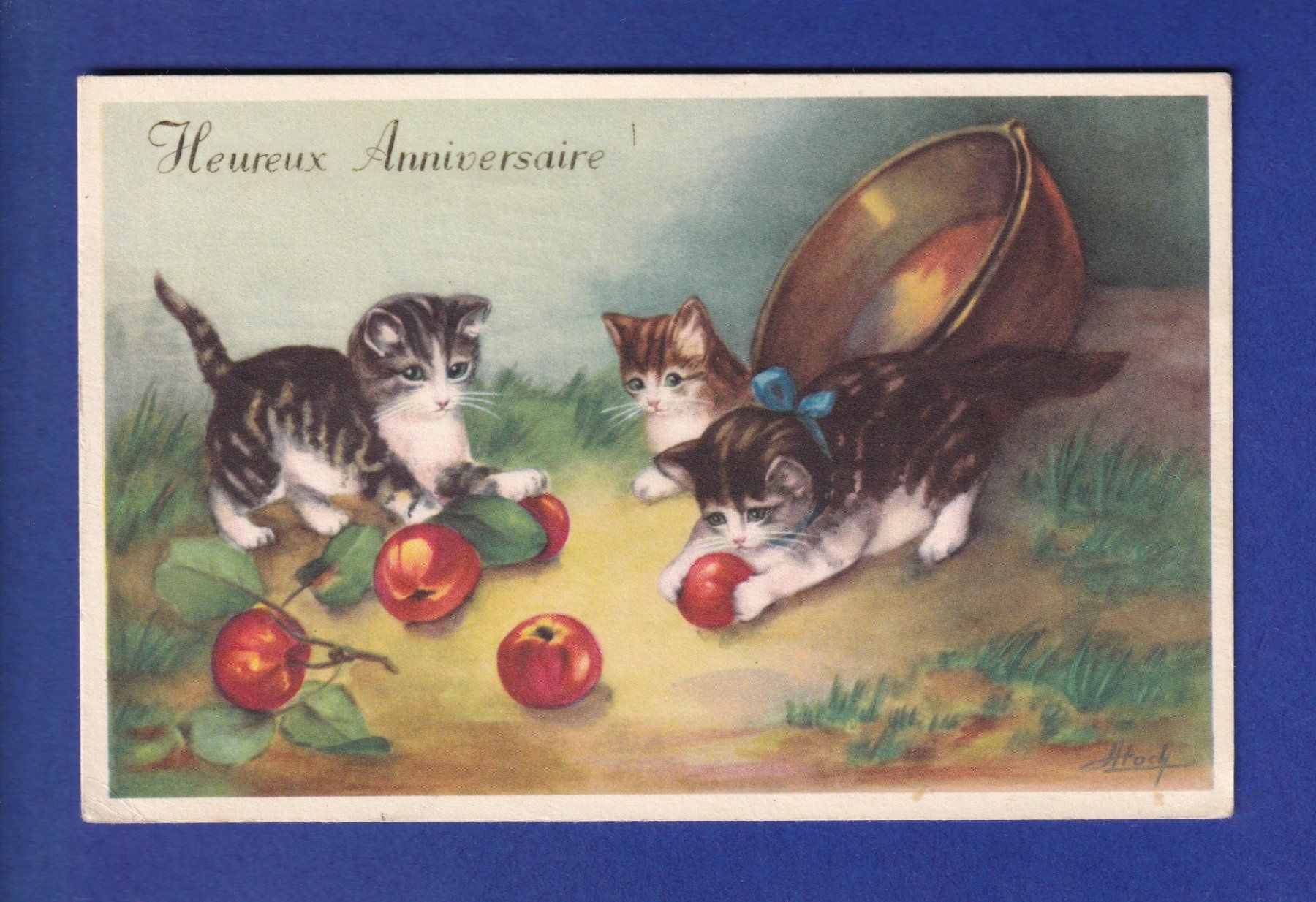 Ansichtskarten: CHAT - Chats joueurs – Gebraucht aus Pully von nicecards-shop
