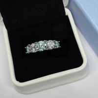 Moissanite Ring, Silber 3.6ct Gr. 61 - Zertifikat