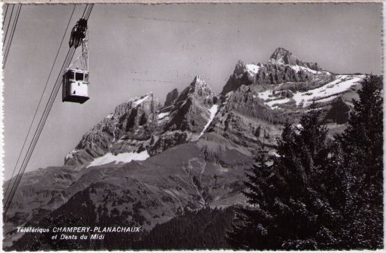 Cartes postales: Champéry - Luftseilbahn Planachaux – D'occasion à Binningen par Mountainrider