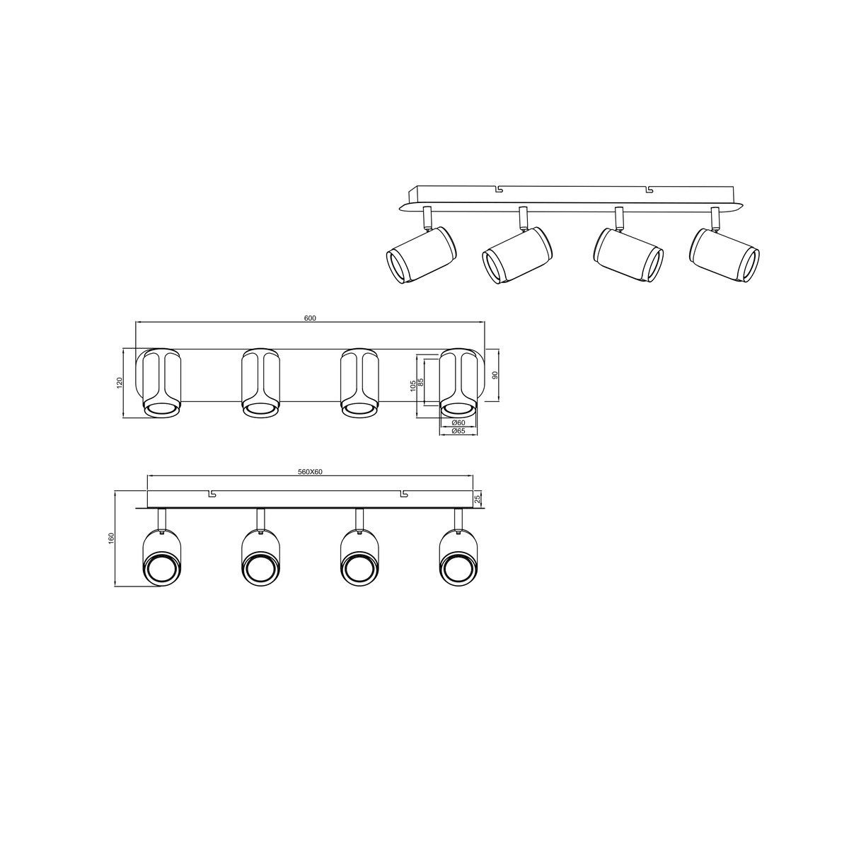 Lampadari & plafoniere: Deckenleuchte, Coffee, 60 cm x 12 cm – Nuovo (secondo la descrizione) da Kreuzlingen venduto da Smart-Light 4