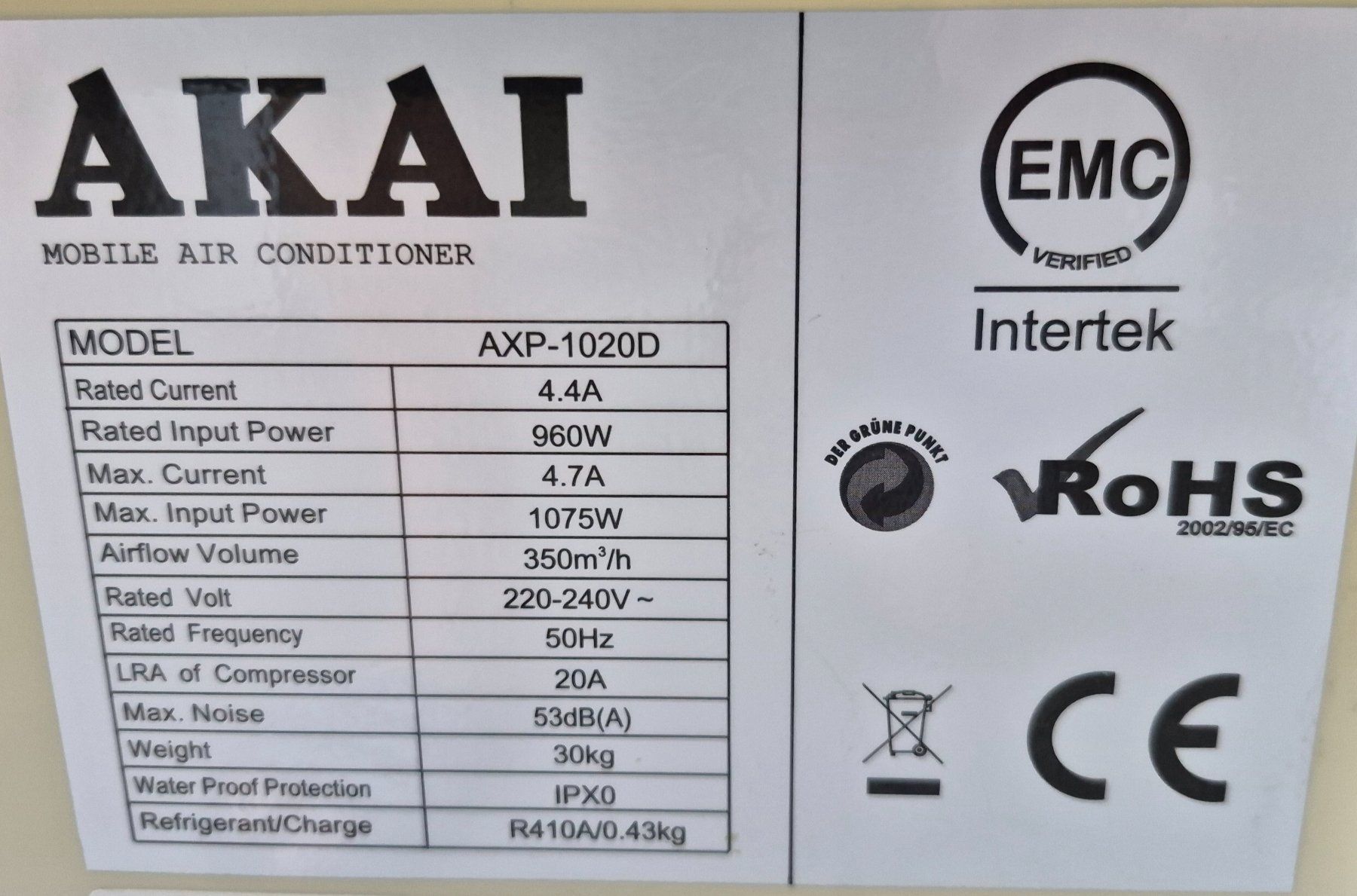 Condizionatori: AKAI Klimaanlage – Usato da Gränichen venduto da Sira020 4