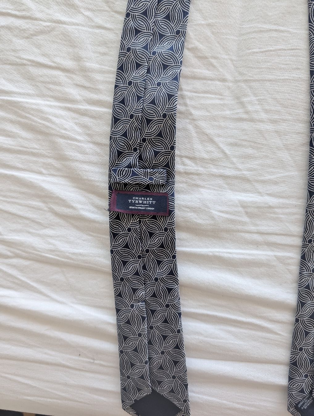 Krawatten: Charles Tyrwhitt Tie Pattern Blue White Silk never worn. – Neu (gemäss Beschreibung) aus Genève von pie_597t 1