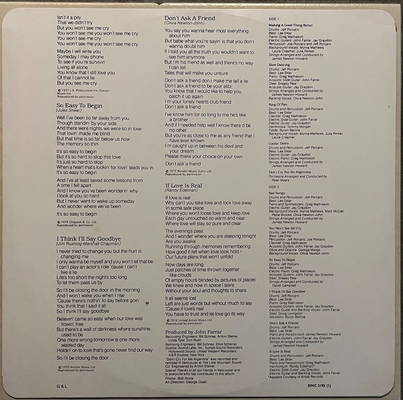 Schallplatten: OLIVIA NEWTON JOHN - MAKING A GOOD THING BETTER - 33 Tours – Gebraucht aus Bussigny von vinyl-pas-cher 4