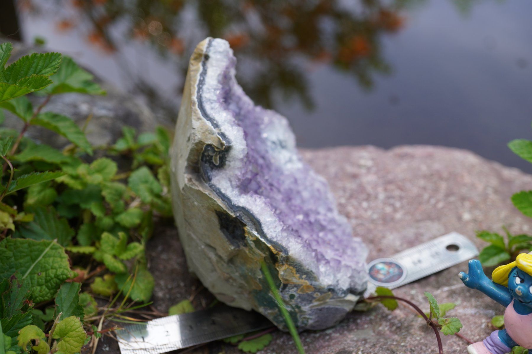 Minerali & Pietre curative: Amethyst Drusen Stück  ca 9cm x 10cm    no1 – Nuovo e nell'imballaggio originale da Eschenbach SG venduto da topstone 4